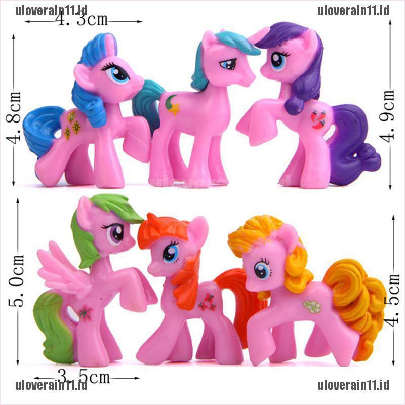 Ulove 6pcs Set Mainan Action Figure My Little Pony Bahan Pvc - amy the pony roblox