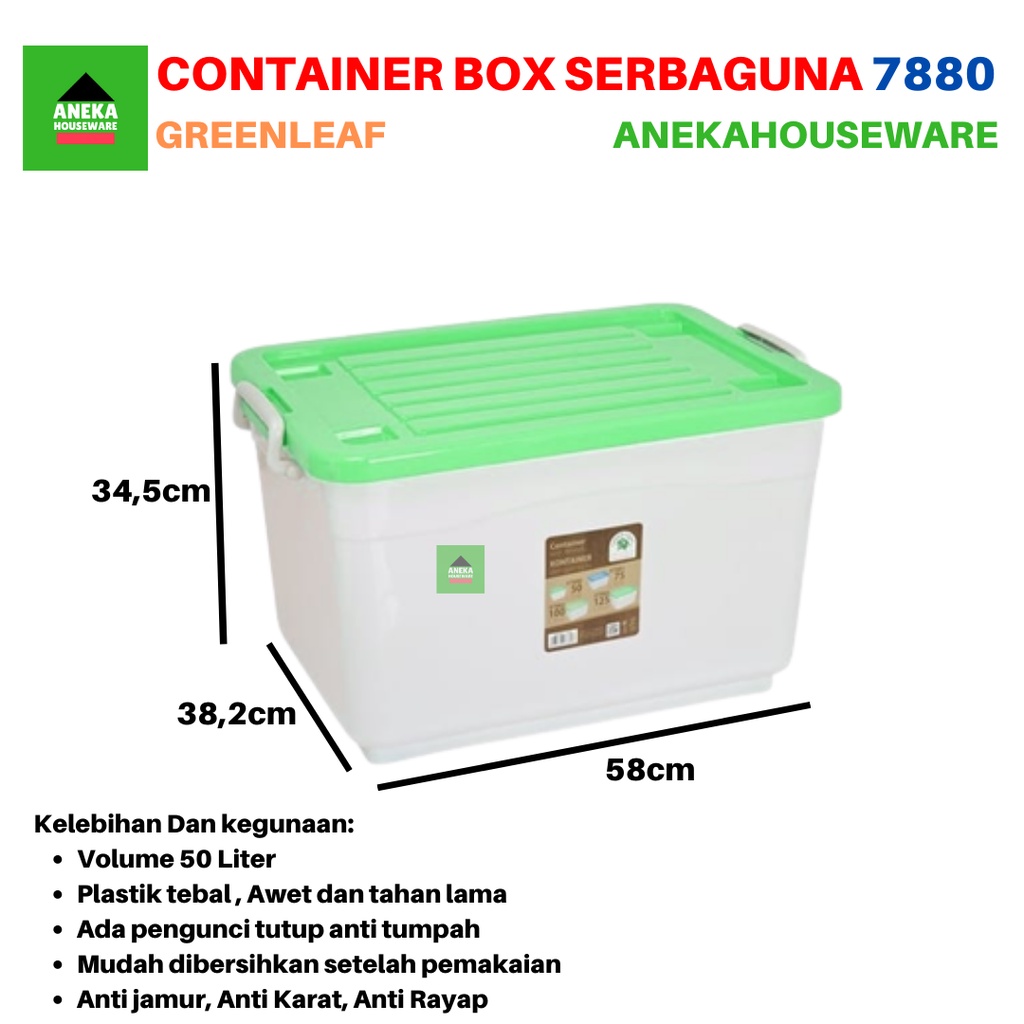 Container Box 50 Liter 7880 Green Leaf