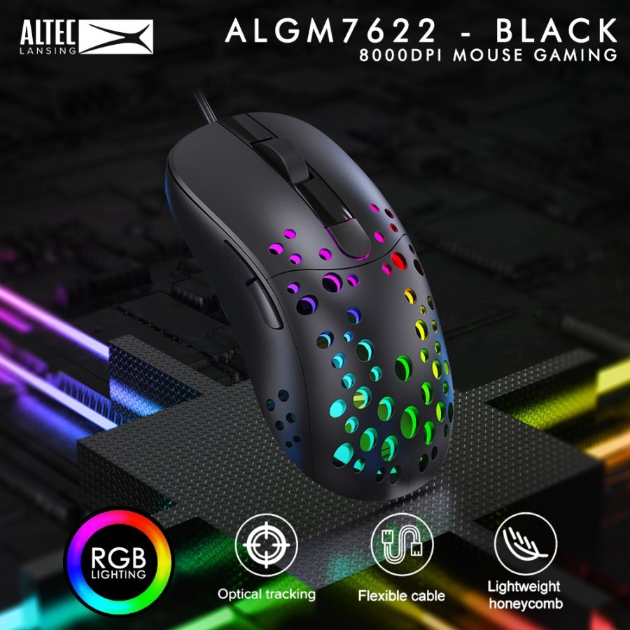 Mouse Gaming ALTEC LANSING ALGM-7622 Wired 8000DPI - ALTEC ALGM7622