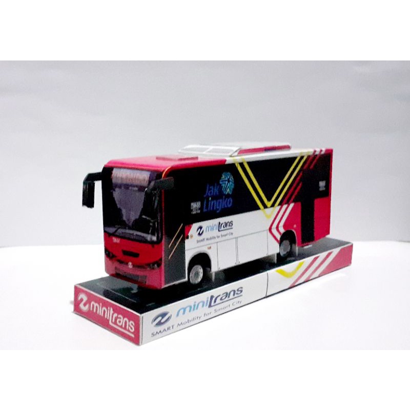 Miniatur Bus MiniTrans Orange ( Transjakarta )