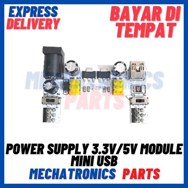 [5625] POWER SUPPLY FOR MB102 BREADBOARD 3.3V/5V MODULE MINI USB