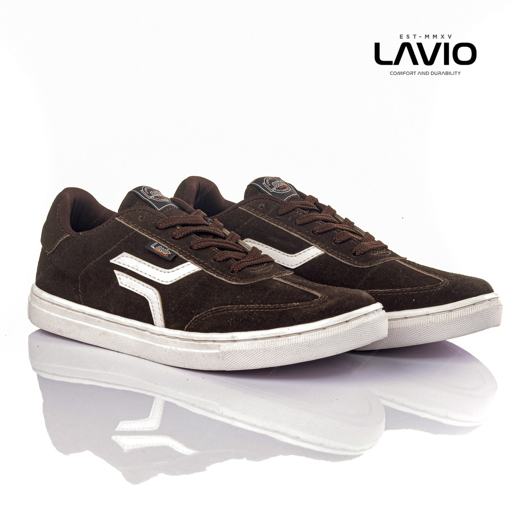 Lavio Sepatu Sneakers Kulit Suede Original Kekinian Light Terbaru 2021