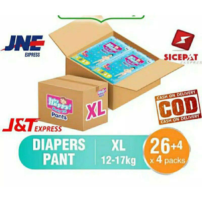 BABYHAPPY BABY HAPPY PAMPERS DIAPERS UKURAN S M L XL XXL 1 KARTON 1 DUS TERLARIS