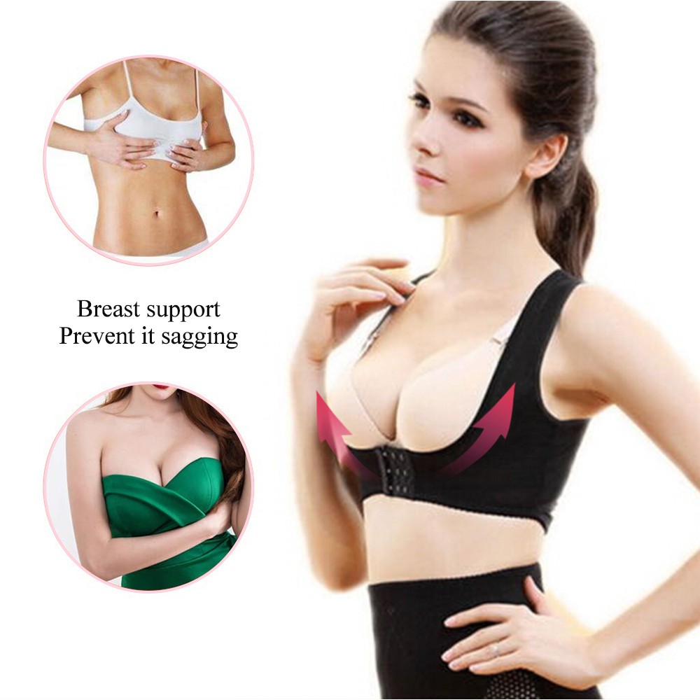 Korset Tali Body Harness Korektor Postur Punggung Dada Breast Support Size L - BBJ-16 - Black