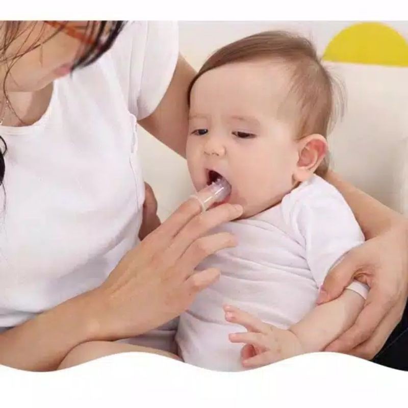 Sikat Lidah Bayi / Pembersih Mulut Bayi / Sikat Gigi Lidah Bayi Silikon Baby Finger Brush Silicone