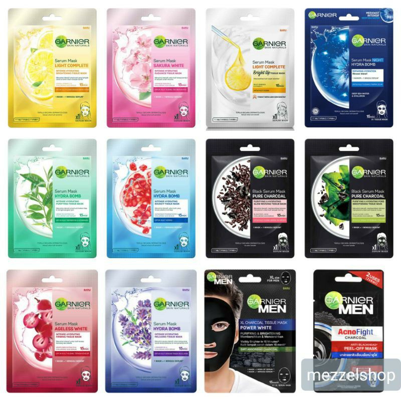 Serum Garnier Sheet Mask Garnier Semua Varian