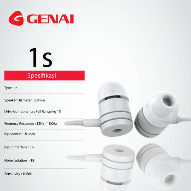 KHANZAACC GENAI 1S WIRED MUSIC IN - EAR EARPHONE