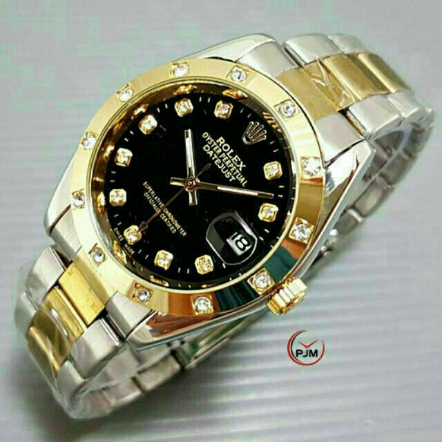 Rolex GMT Automatic Rantai & Kulit | Jam Tangan Rolex Mata Matic Tanpa Baterai Otomatis Wanita Pria