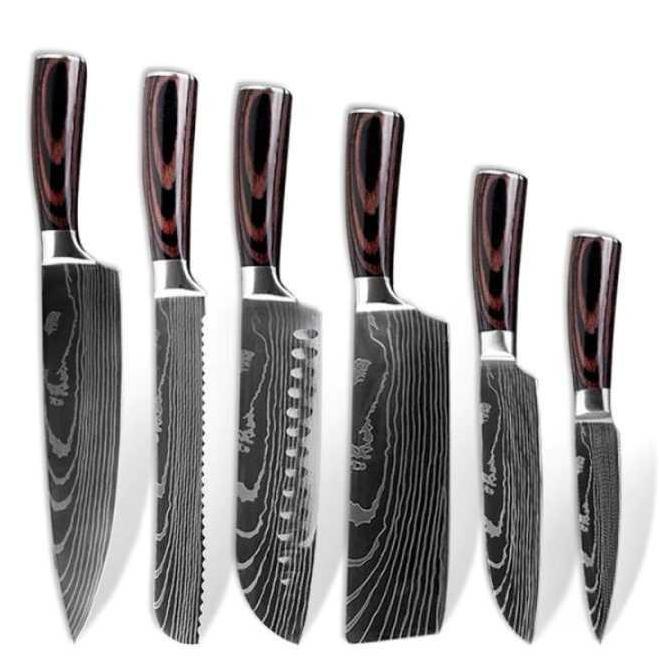 

Xituo Set Pisau Dapur Damascus Pattern Stainless Steel 6 Pcs - Dl6 Yq03M7Nz2_