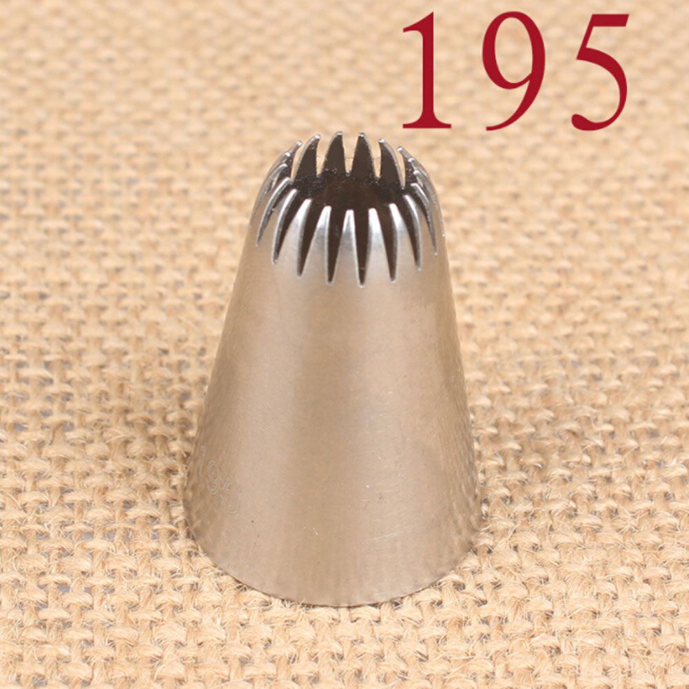 Wonderful # 195 Spuit Piping Rusia Bahan Stainless Steel Untuk Dekorasi Kue