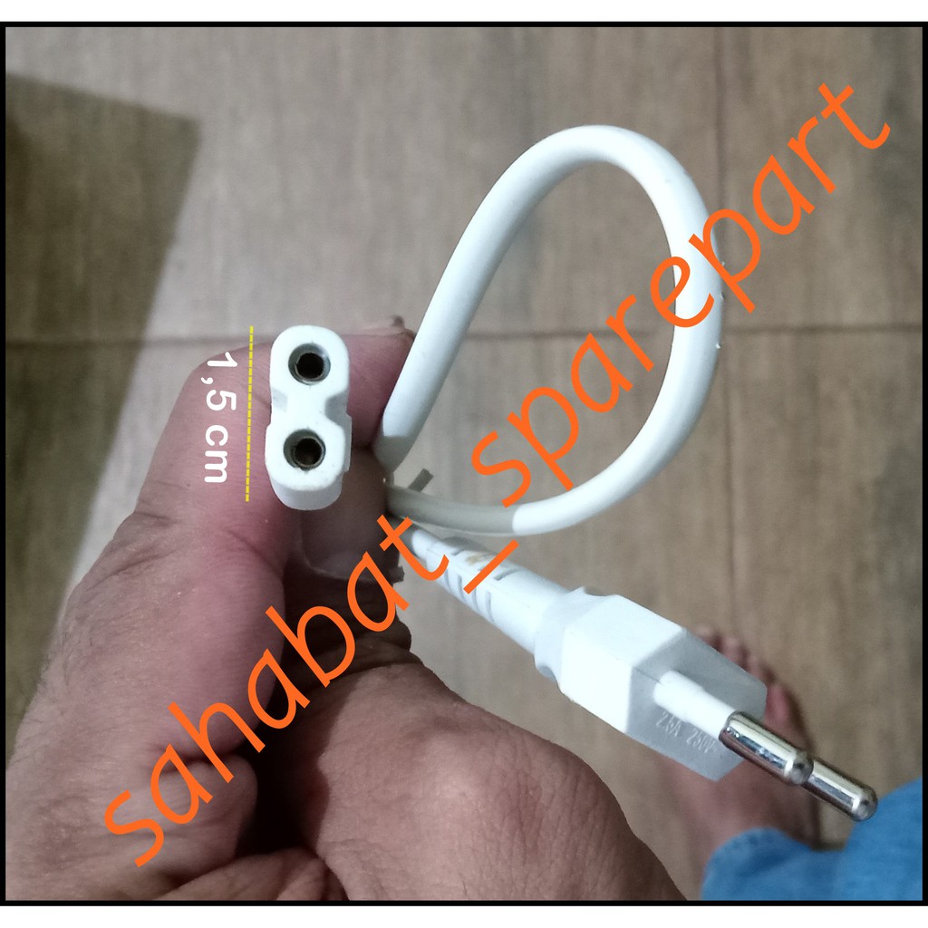 KABEL POWER TIPE ANGKA 8 UNTUK EMERGENCY LAMP,  SENTER CHARGE, RAKET NYAMUK, PRINTER, DLL