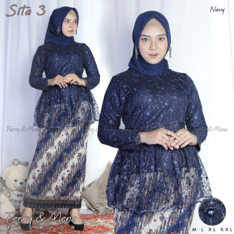 Fanstore - Set Kebaya Tulle Bordir Sita 3