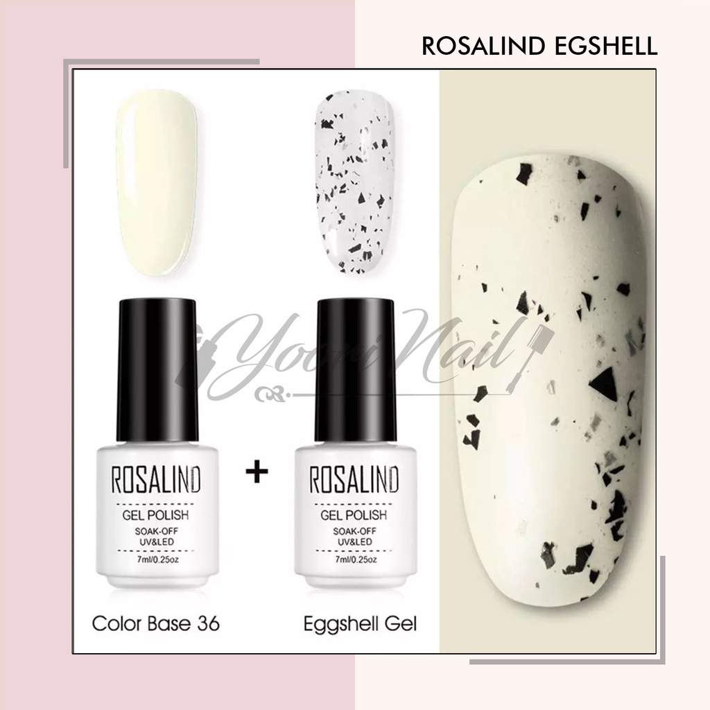 Rosalind eggshell kutek uv gel 7ml cangkang telur puyuh rosalind uv gel polish eggshell