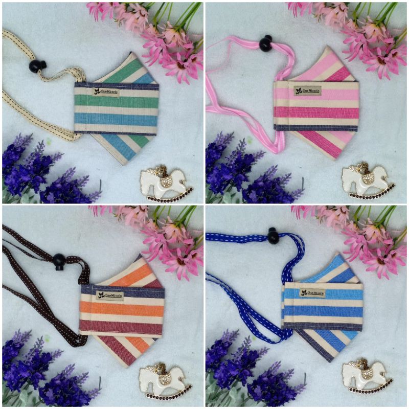 MASKER KAIN MOTIF 3 PLY 3D HEADLOOP - PREMIUM - BAHAN ADEM