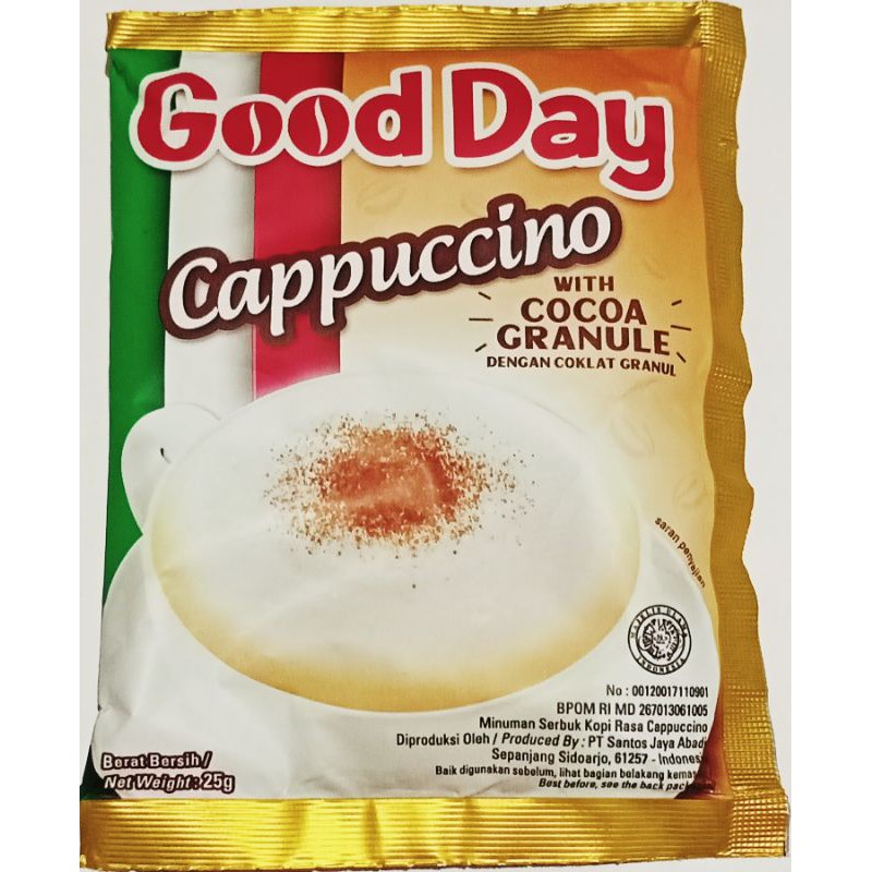 

Good Day Cappuccino 25g, White Coffee 20g