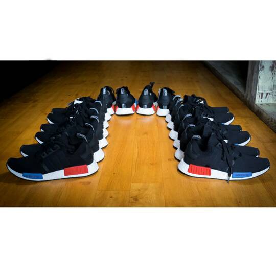 Adidas Original NMD R1 PK OG Core Black/Lush Red/Blue
