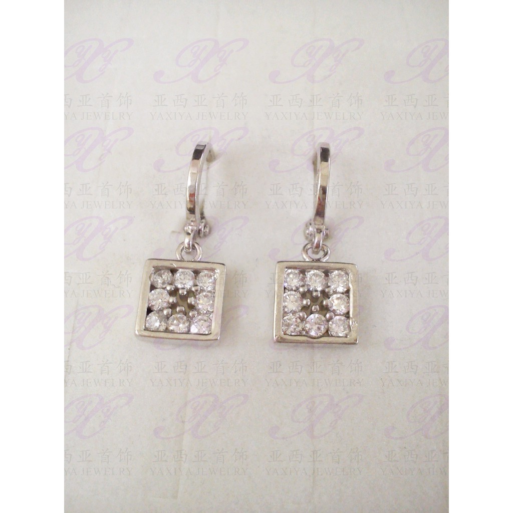 

Anting permata msilver perhiasan imitasi warna gold 18K 188