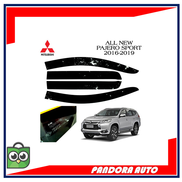 TALANG AIR PMOBIL MITSUBISHI ALL NEW PAJERO 2016-2019 MODEL FLAT AKRILIK HITAM