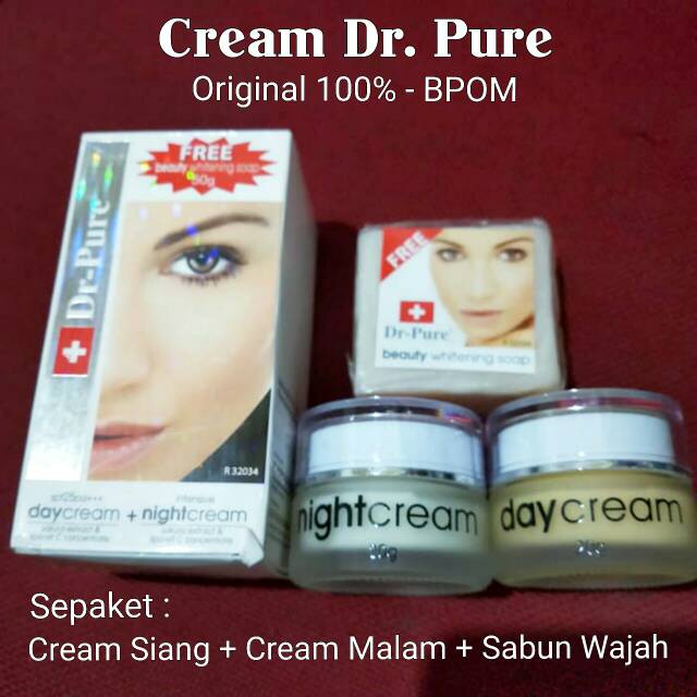 CREAM DR PURE PAKET CREAM + SOAP ORIGINAL 100% BPOM - DR. PURE / DR-PURE