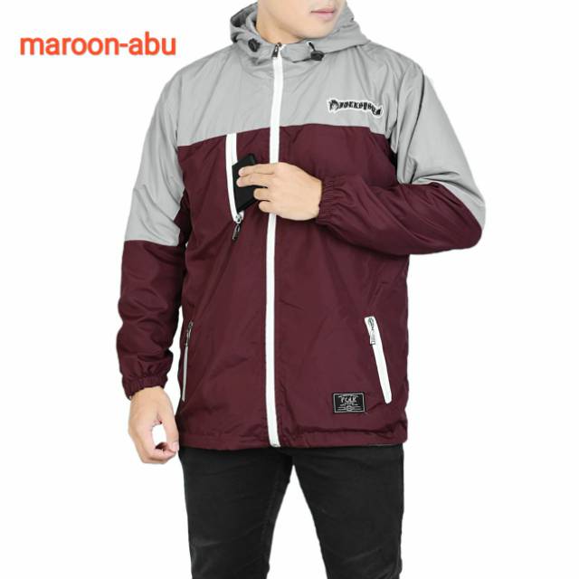 Jaket pria gunung parasut windbreaker twotoon origanal folk