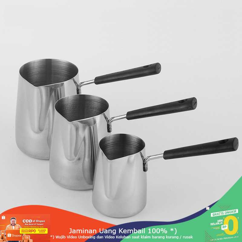 (BISA COD) RVOSTR DROHOEY Gelas Kopi Espresso Latte Long Handle Stainless Steel - S07