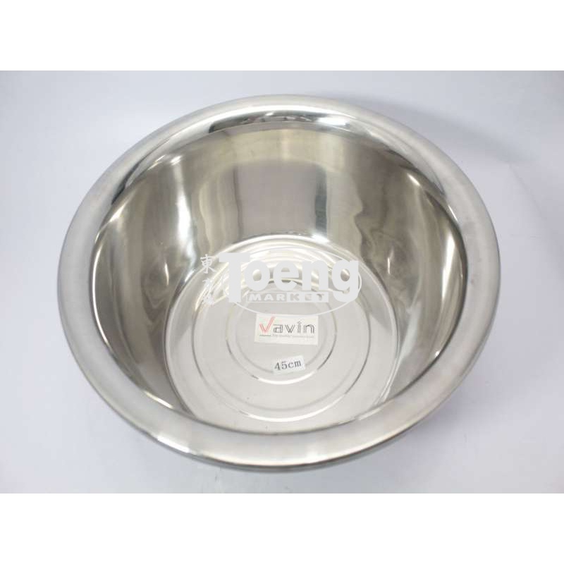 BASKOM BIBIR TINGGI S/S 45cm #3845 VVC / BASKOM STAINLESS VAVINCI