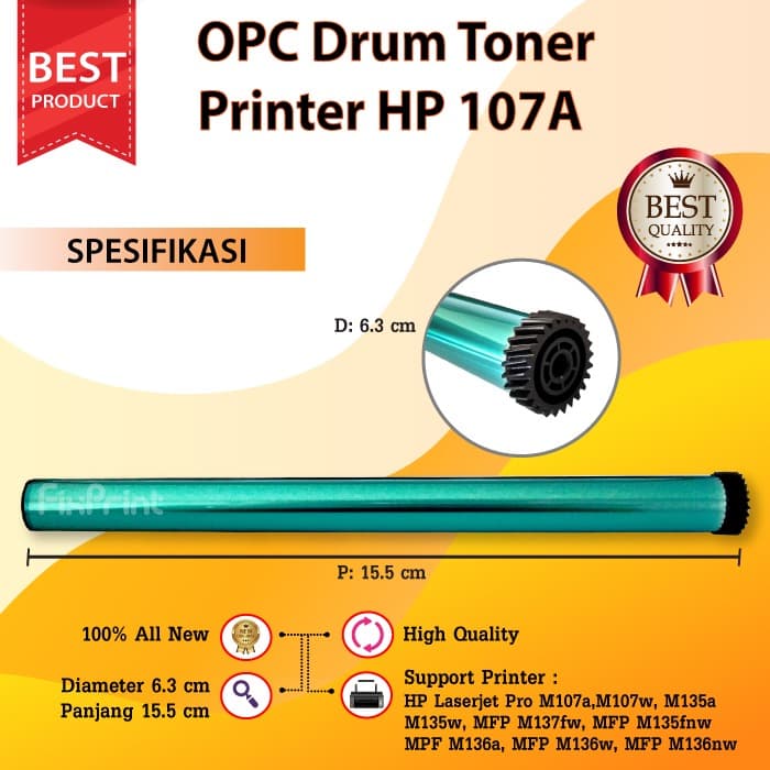 OPC Drum HP 107A 107R 107W W1107A - Printer Laserjet MFP M137fw FSB627
