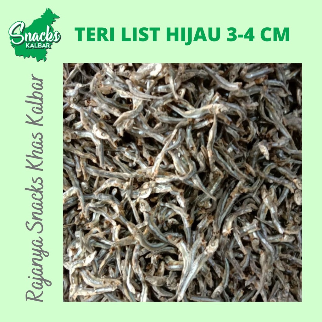 

Ikan Teri Lis Hijau Sedang 3-4 cm 1 kg asli Pontianak / Teri Kalimantan