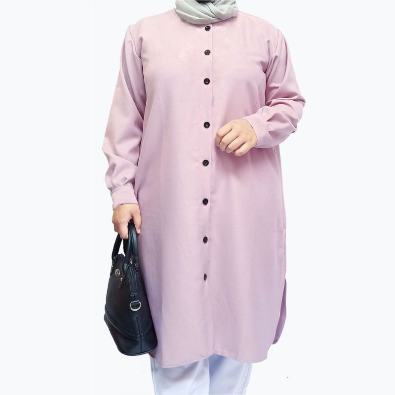 Kemeja Tunik Jumbo Ld 126cm Fit To XXXL