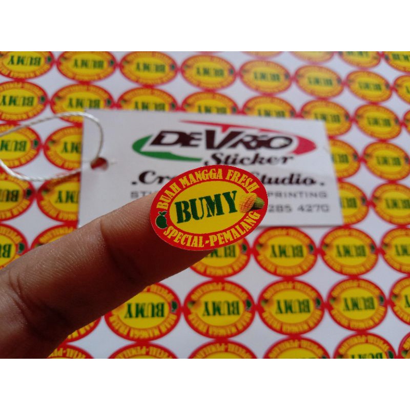 

Sticker Label bahan Kromo Cromo Bontak A3 plus Kiss Cutting Print Cut