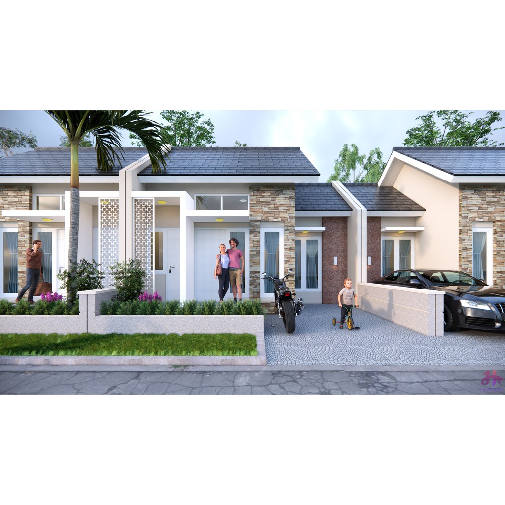 Jual JASA DESAIN RUMAH Desain Rumah Tipe 40 Indonesia Shopee Indonesia