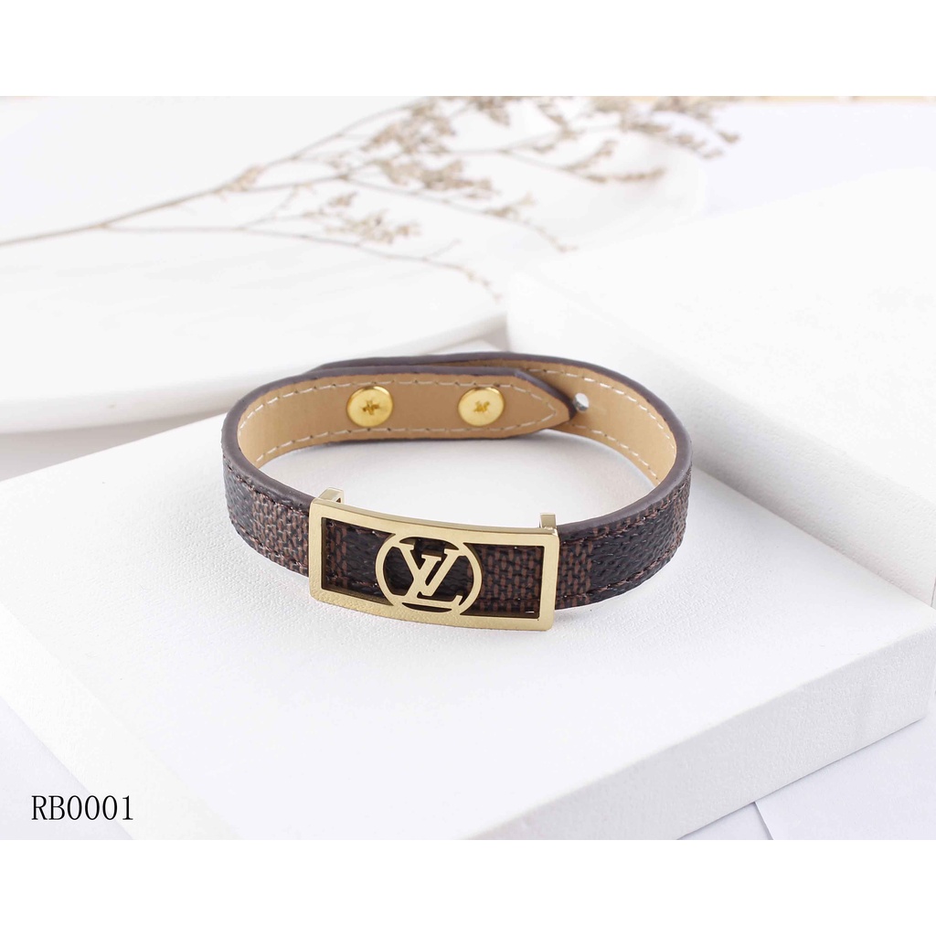 Gelang Titanium Kulit Perhiasan Fashion 4178/0001/374