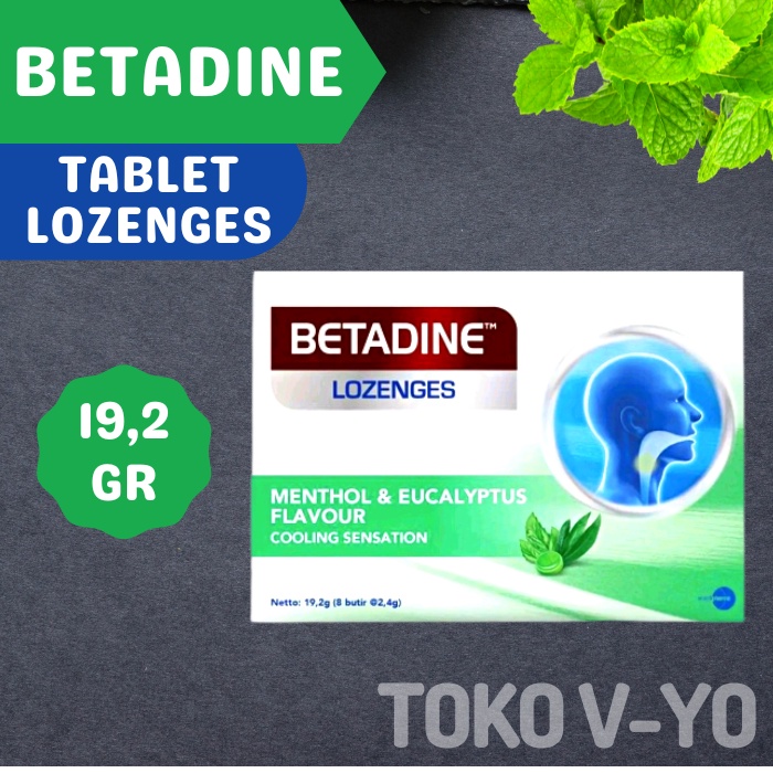 Betadine Lozenges - Permen Pelega Tenggorokan | Permen Menthol