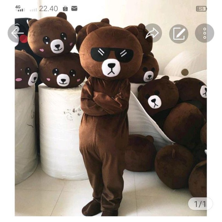 kostum badut beruang jail/line