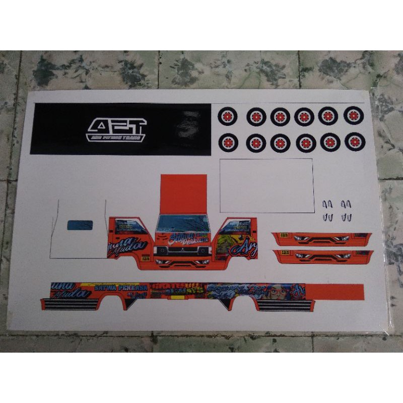 Lembaran Papercraft L300 Modif Satwa Perkasa Mboisss P.18,5cm L.7,5cm T.8cm