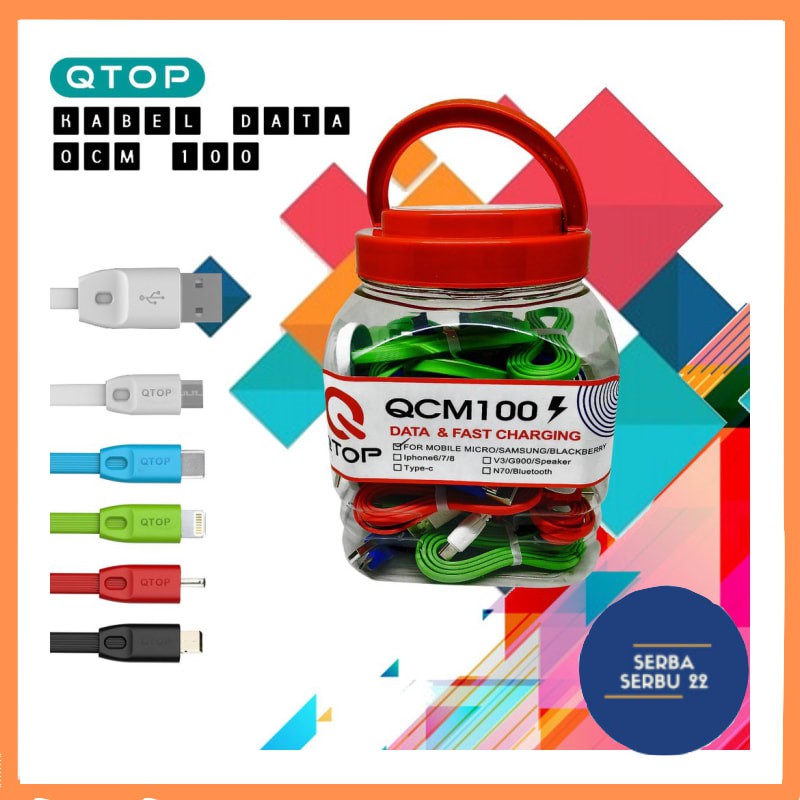 Kabel Data QTOP QCM100 Lightning compatible untuk Iphone [ss]