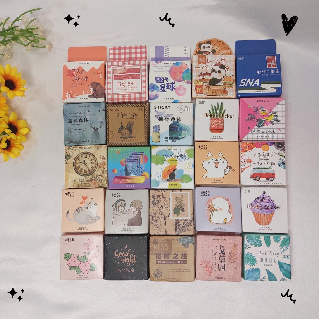 

45 PCS STICKER TUMBLR AESTHETIC BOX PART 1