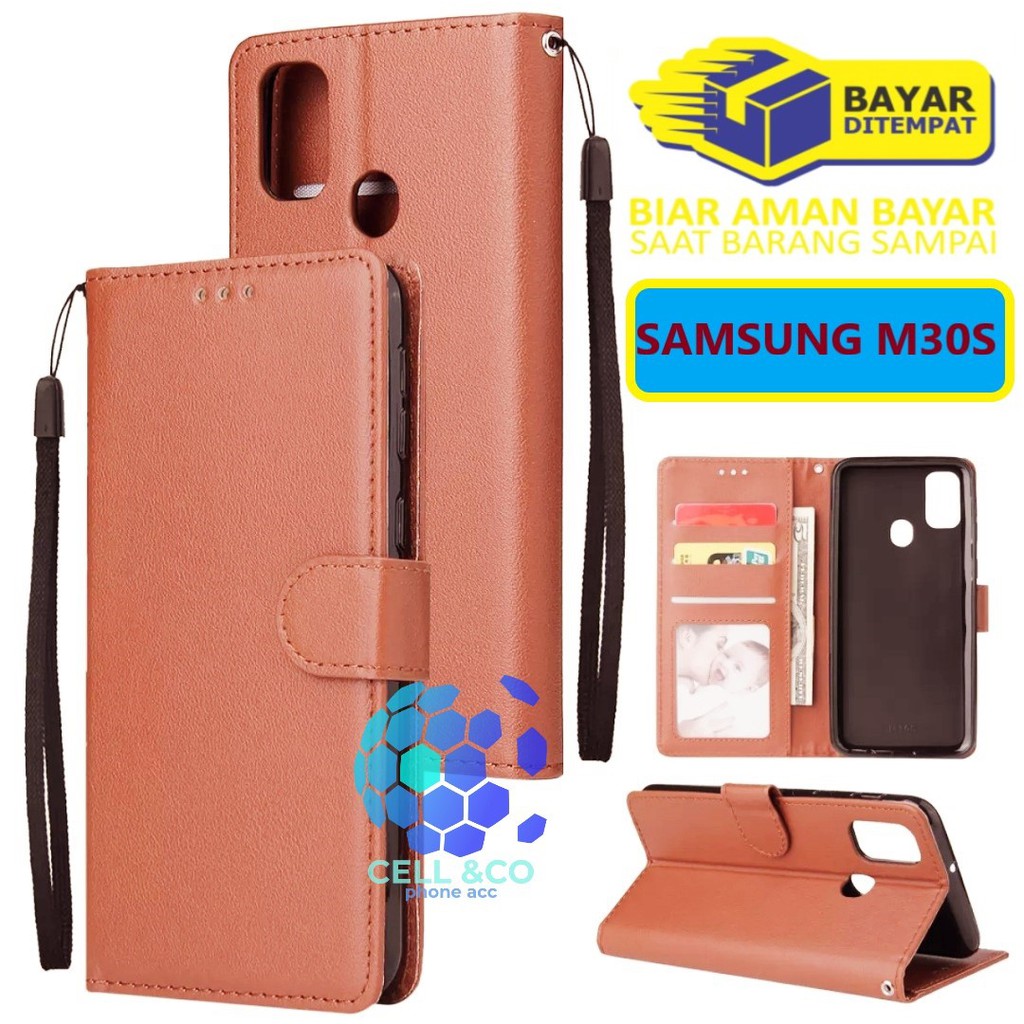 Flip cover SAMSUNG M30S Flip case buka tutup kesing hp casing hp flip case leather wallet