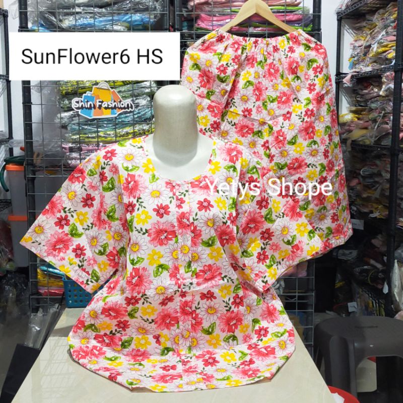 Full kancing Jumbo LD120  C3/4 Hoki&Sheila Baju Tidur Piyama  Fit XXL