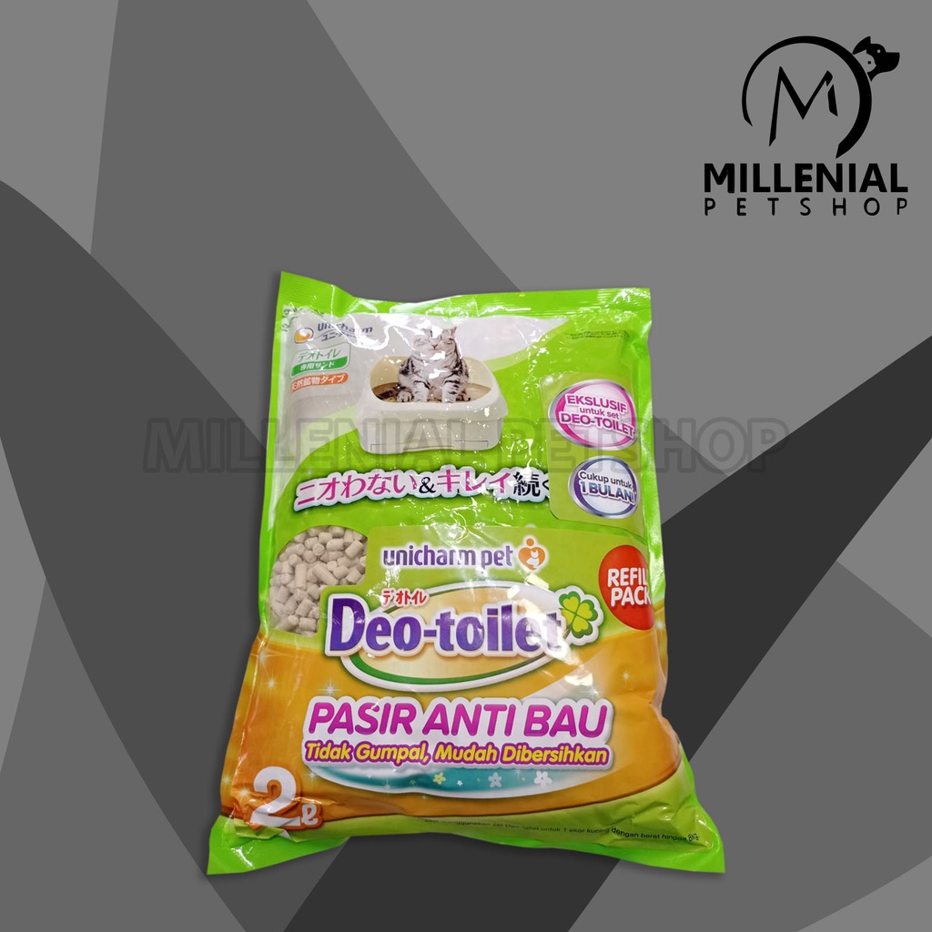 Pasir Kucing Cat Litter Unicharm Deo Toilet Anti bau 2 Litter