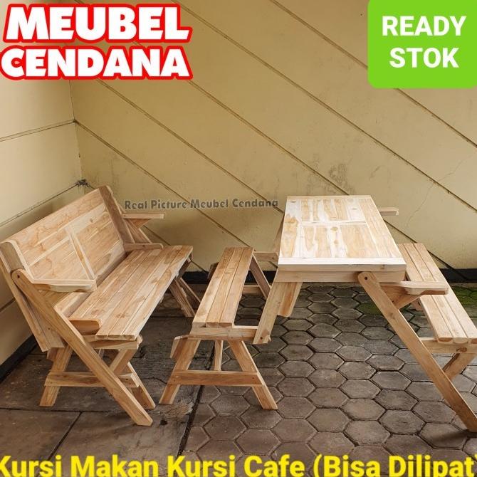 MEJA KURSI CAFE KAYU JATI / KURSI TAMAN KAYU JATI / KURSI CAFE LIPAT RFHR5566E