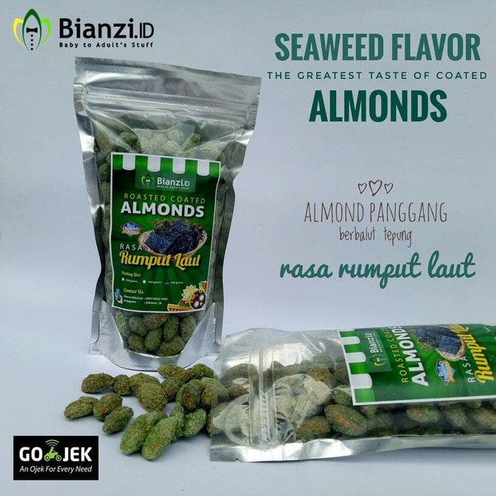 

Kacang Almond Rasa Rumput Laut (Seaweed) 500 grams