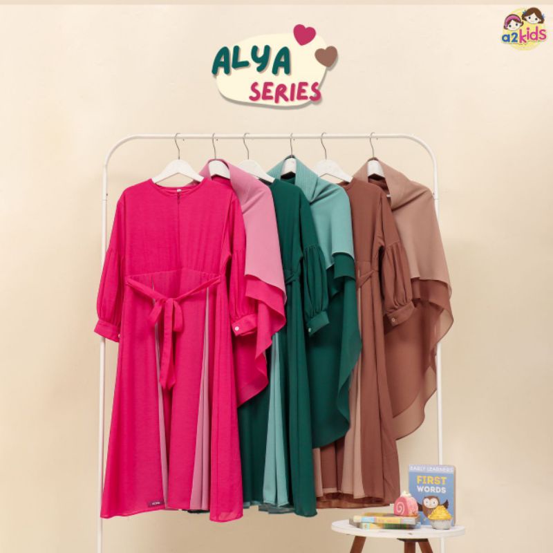 ✅ SETELAN BAJU GAMIS ANAK MUSLIM PEREMPUAN A2KIDS ALYA SERIES