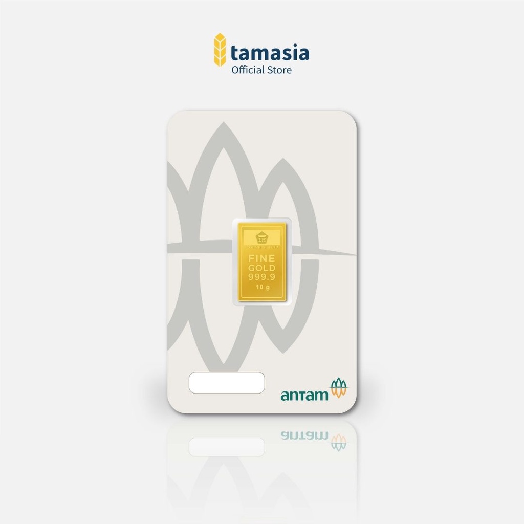 Logam Mulia Antam Emas 10 Gram Tamasia - Logam Mulia Emas 24K Sertifikat Antam Kemurnian 99,99% Teri