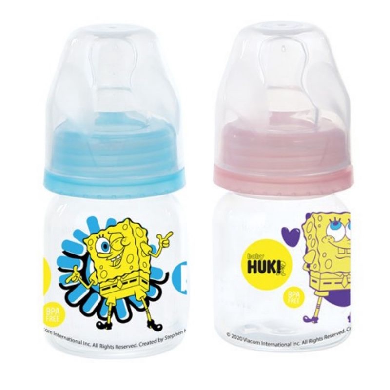 Botol susu bayi baby Huki PP Shaped 60ml deluxe box animal spongebob #325