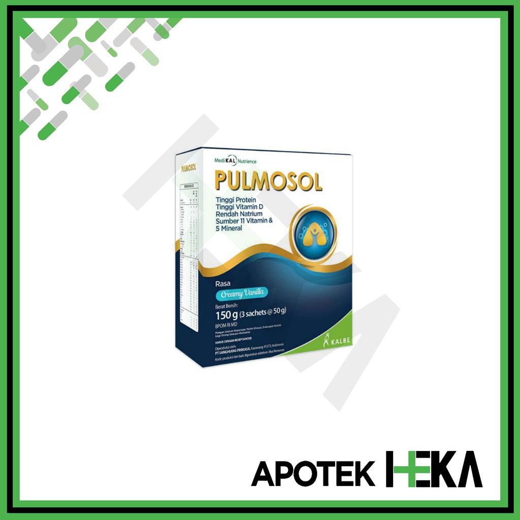 Pulmosol Vanila 150 gram - Nutrisi Kesehatan Pernapasan (SEMARANG)