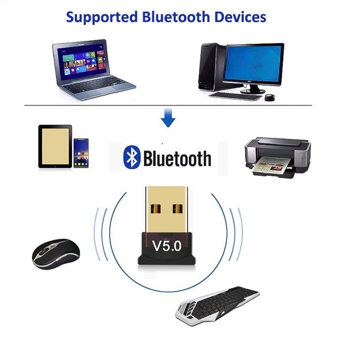 USB Bluetooth Dongle 5.0 - Bluetooth Mini Versi 5.0