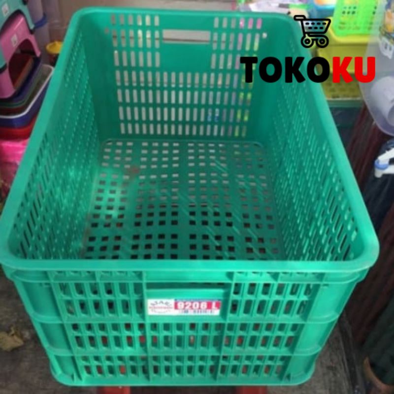 CONTAINER BOX 9206 L ATARI GREEN LEAF/KERANJANG INDUSTRI SERBAGUNA