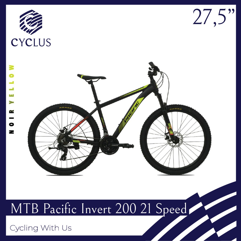 Sepeda Gunung MTB Pacific Invert 200 21 Speed 27.5 Inch