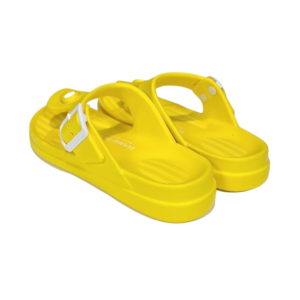 LUOFU ORIGINAL Jelly sandal karet empuk murah wanita jepit sendal japit import cewek E6195CW
